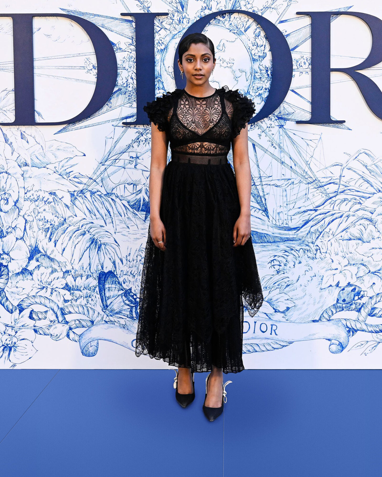 SEVILLE, SPAIN - JUNE 16: Charithra Chandran attends &quot;Crucero Collection&quot; fashion show presentation by Dior at Plaza de España on June 16, 2022 in Seville, Spain. (Photo by Carlos Alvarez/Getty Images for Dior)
